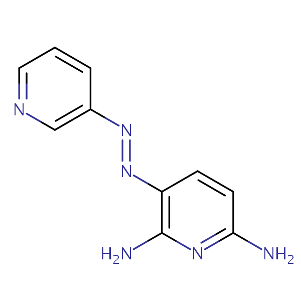 2,6-Diamino-3-((pyridin-3-yl)azo)pyridine structural formula