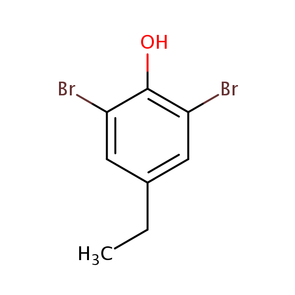 2,6-Dibromo-4-ethylphenol structural formula