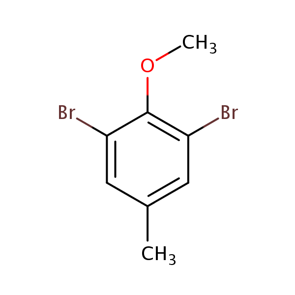 2,6-Dibromo-4-methylanisole structural formula