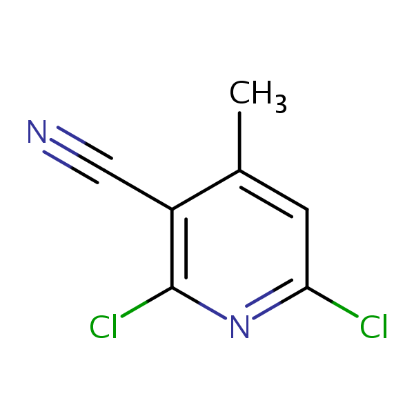 2,6-Dichloro-4-methylnicotinonitrile structural formula