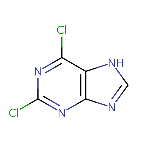 2,6-Dichloropurine structural formula