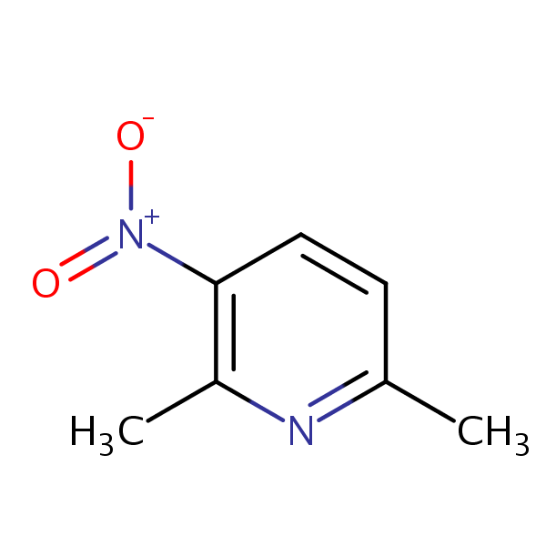 2,6-Dimethyl-3-nitropyridine structural formula
