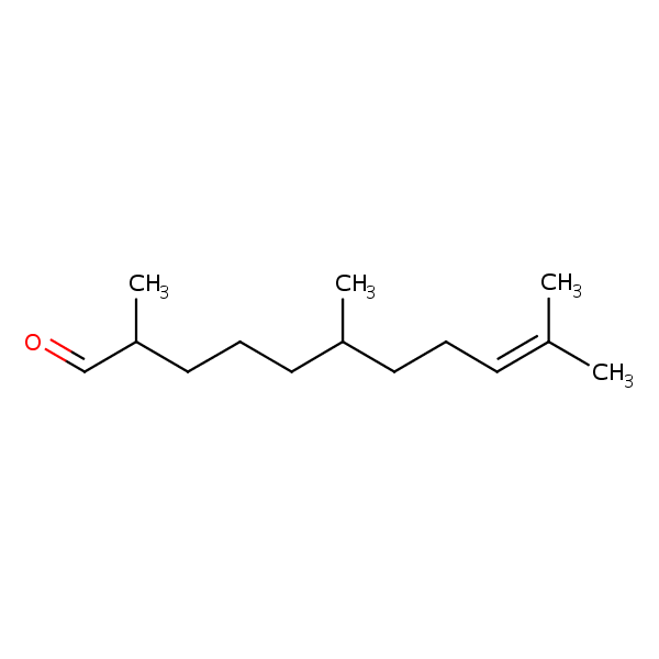 2,6,10-Trimethylundec-9-enal structural formula