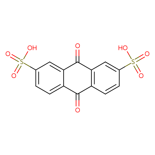 2,7-Anthracenedisulfonic acid, 9,10-dihydro-9,10-dioxo- structural formula