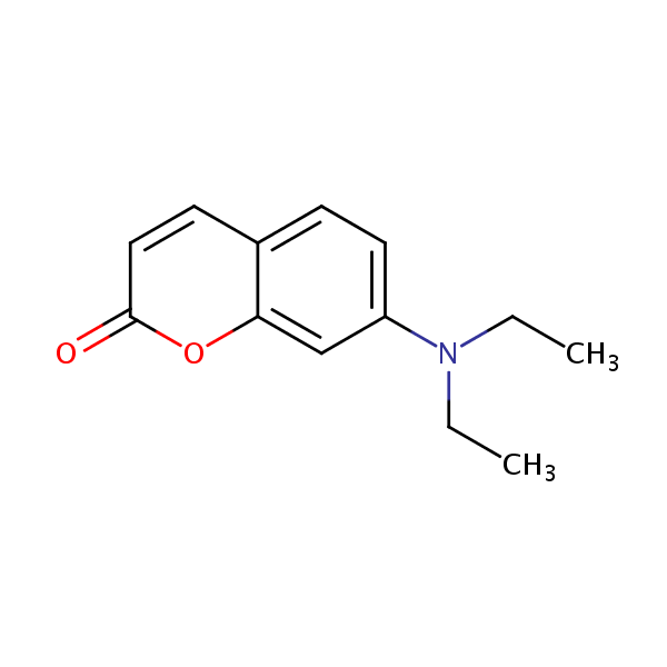 2H-1-Benzopyran-2-one, 7-(diethylamino)- structural formula