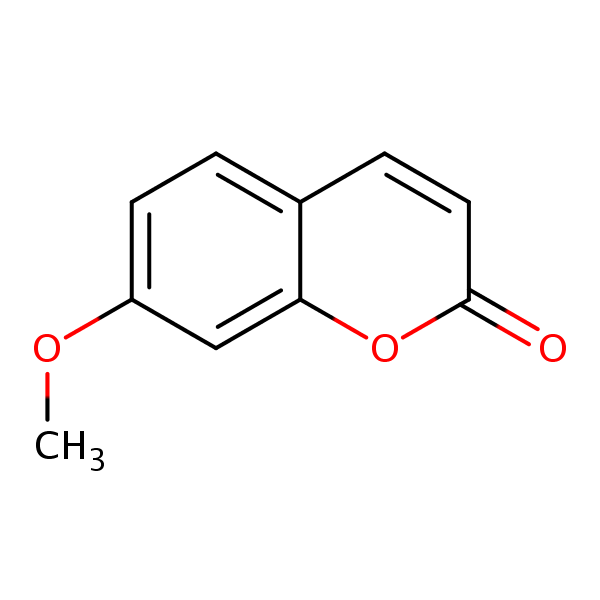 2H-1-Benzopyran-2-one, 7-methoxy- structural formula