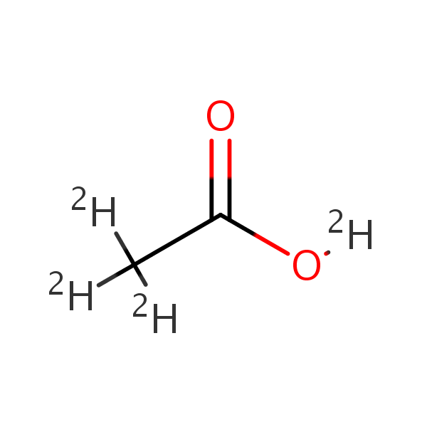 (2H3)Acetic (2H)acid structural formula