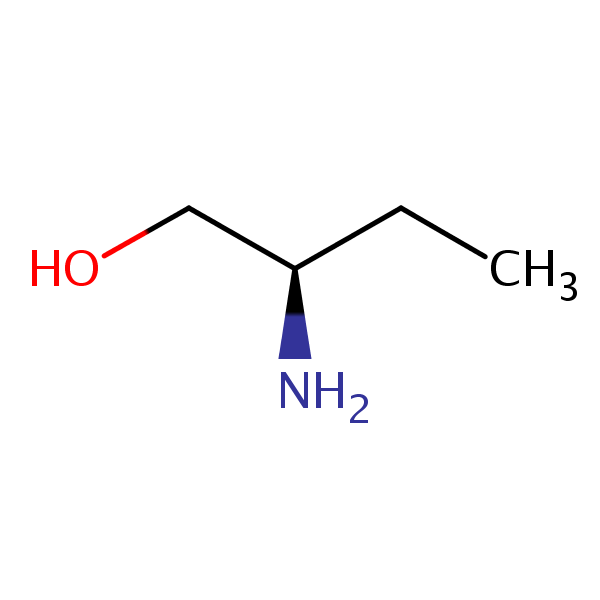 (2R)-2-Aminobutan-1-ol structural formula