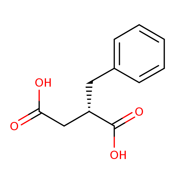 (2S)-2-benzylbutanedioic acid structural formula