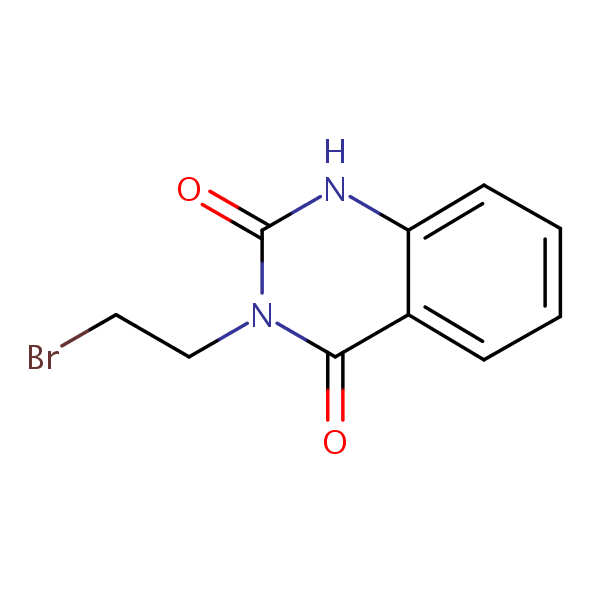 3-(2-Bromoethyl)quinazoline-2,4(1H,3H)-dione structural formula
