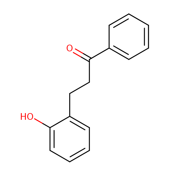 3-(2-Hydroxyphenyl)-1-phenylpropan-1-one structural formula