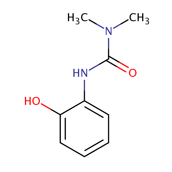 3-(2-Hydroxyphenyl)-1,1-dimethylurea structural formula