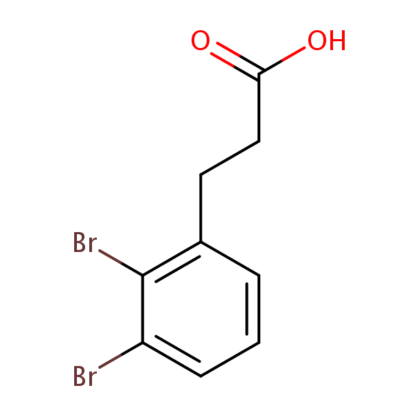 3-(2,3-Dibromophenyl)propionic acid structural formula