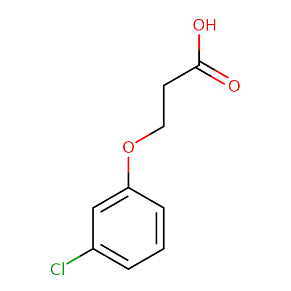 3-(3-Chlorophenoxy)propionic acid structural formula