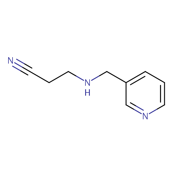 3-(3-Pyridylmethylamino)propanenitrile structural formula