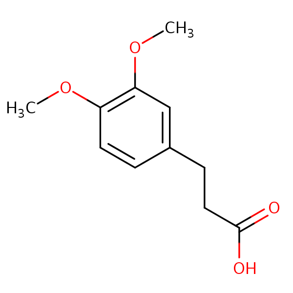 3-(3,4-Dimethoxyphenyl)propionic acid structural formula