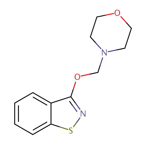 3-(4-Morpholinylmethoxy)-1,2-benzisothiazole structural formula