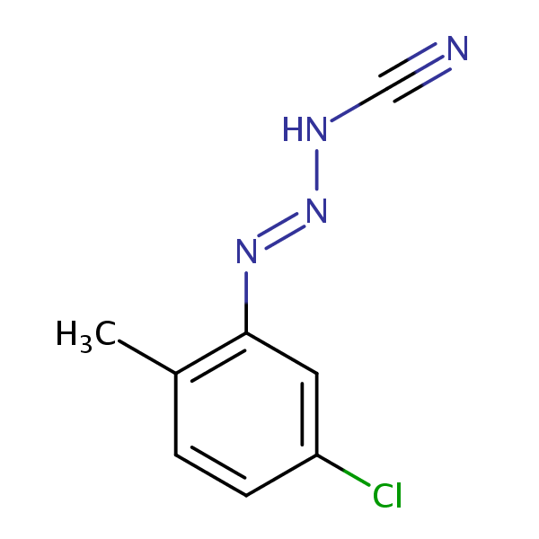 3-(5-Chloro-o-tolyl)-1-triazene-1-carbonitrile structural formula