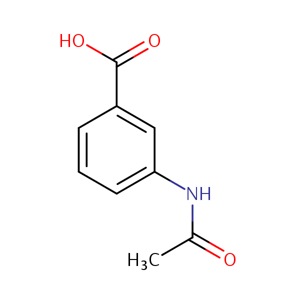 3-Acetamidobenzoic acid structural formula