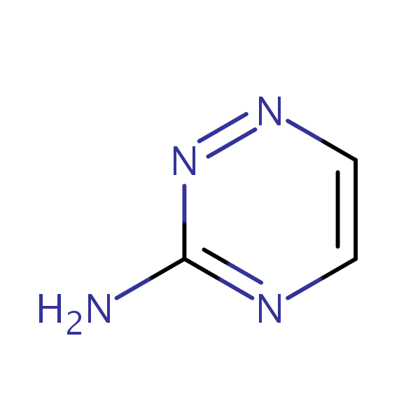 3-Amino-1,2,4-triazine structural formula