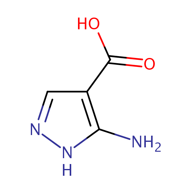 3-Aminopyrazole-4-carboxylic acid structural formula