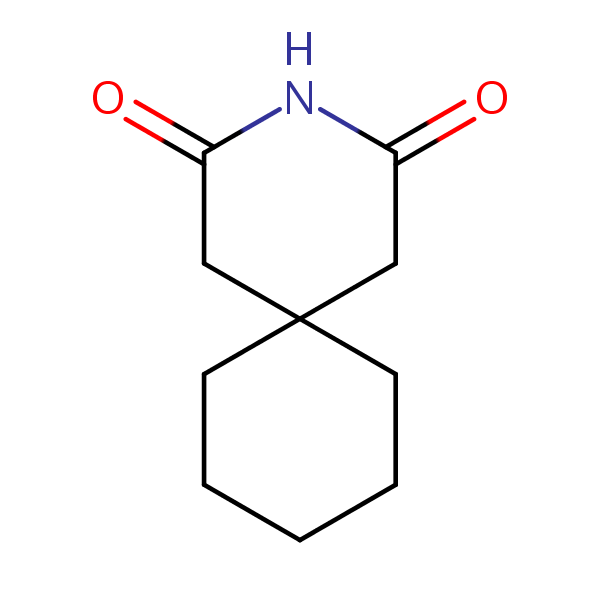 3-Azaspiro(5,5)undecan-2,4-dione structural formula