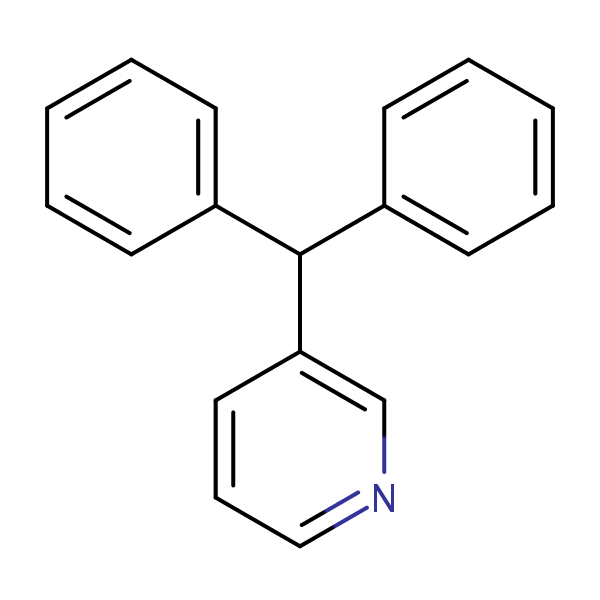 3-Benzhydrylpyridine structural formula