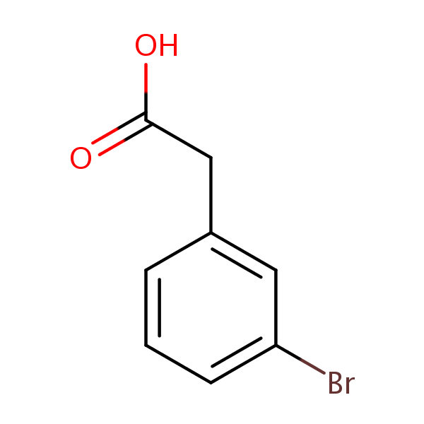 3-Bromophenylacetic acid structural formula