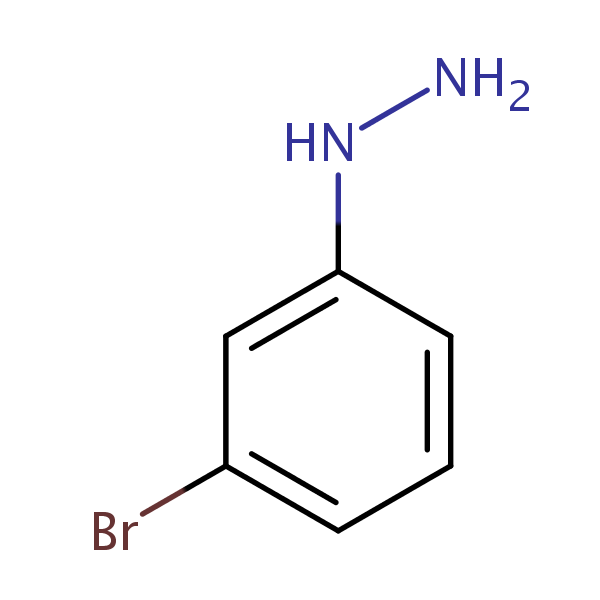 3-Bromophenylhydrazine structural formula