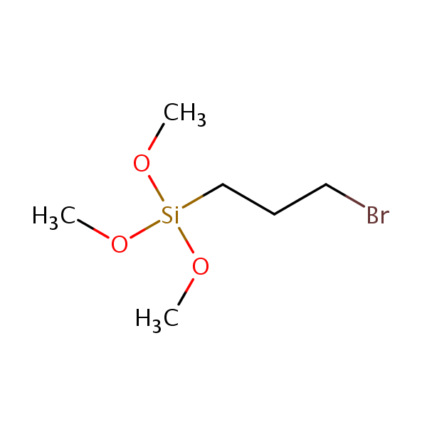 (3-Bromopropyl)trimethoxysilane structural formula