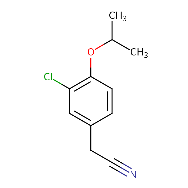 3-Chloro-4-isopropoxyphenylacetonitrile structural formula
