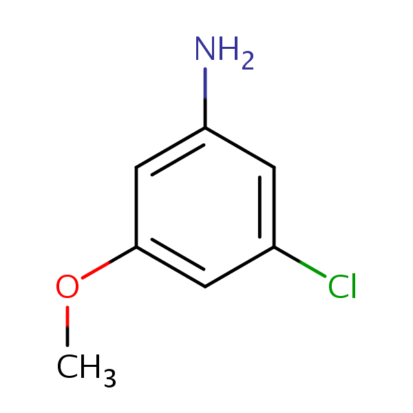 3-Chloro-5-methoxyaniline structural formula