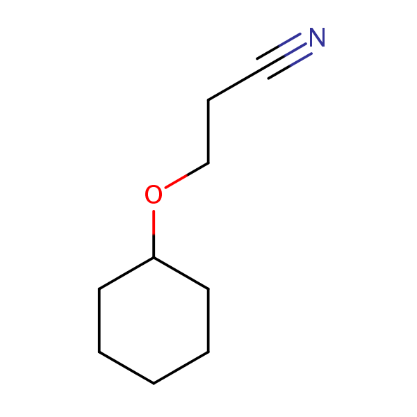 3-(Cyclohexyloxy)propiononitrile structural formula