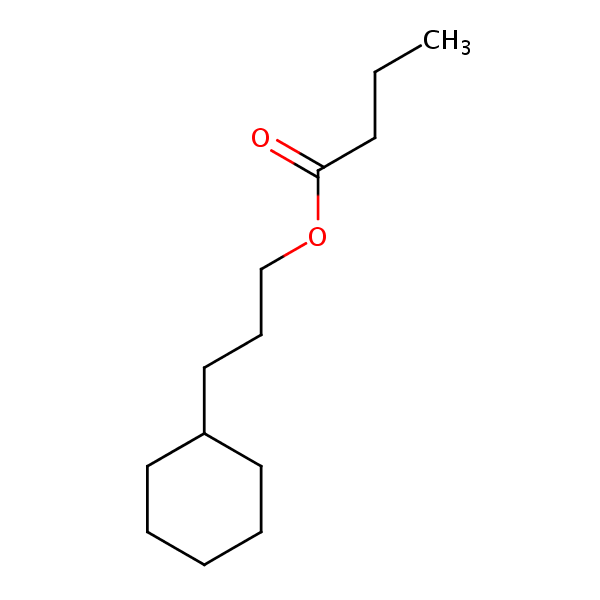 3-Cyclohexylpropyl butyrate structural formula