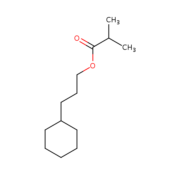 3-Cyclohexylpropyl isobutyrate structural formula