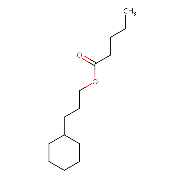3-Cyclohexylpropyl valerate structural formula
