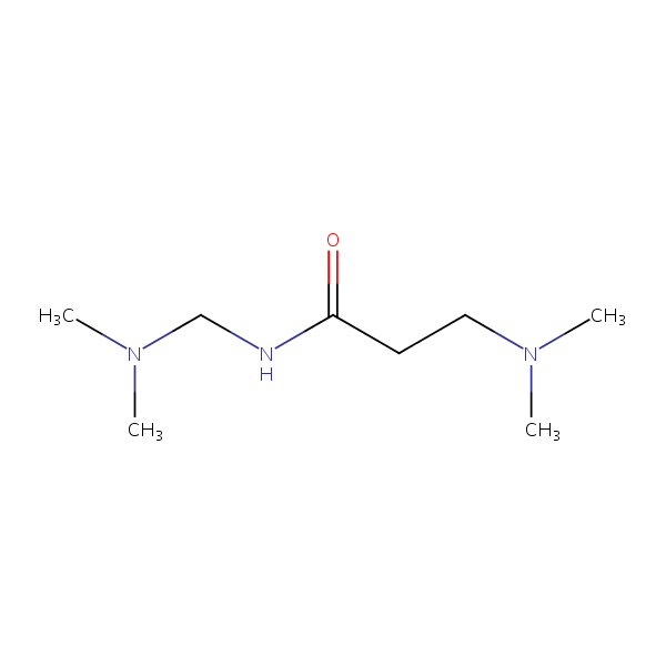 3-(Dimethylamino)-N-((dimethylamino)methyl)propionamide structural formula
