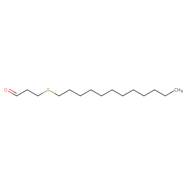 3-(Dodecylthio)propionaldehyde structural formula