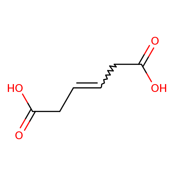3-Hexenedioic acid structural formula