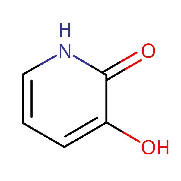 3-Hydroxy-2-pyridone structural formula