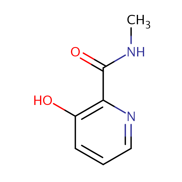 3-Hydroxy-N-methylpyridine-2-carboxamide structural formula