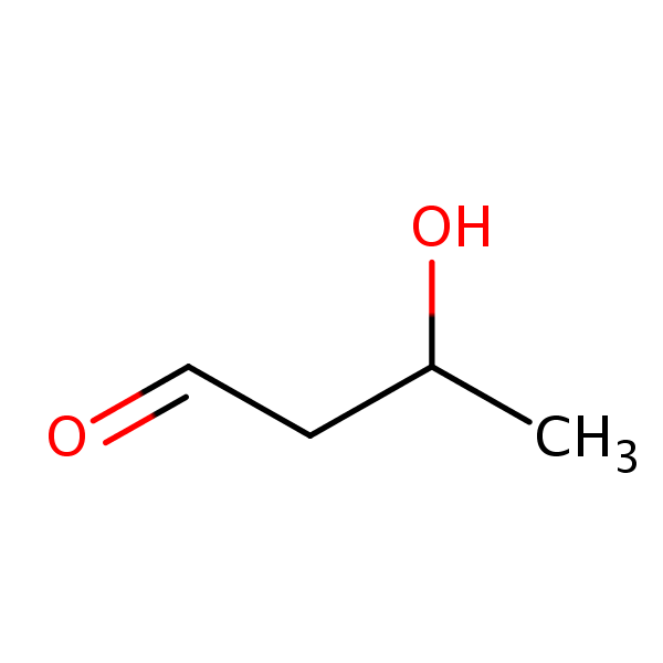 3-Hydroxybutanal structural formula