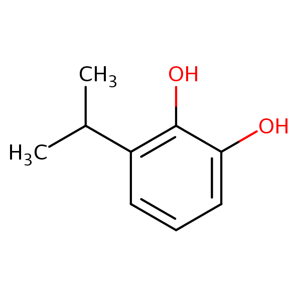 3-Isopropylcatechol structural formula