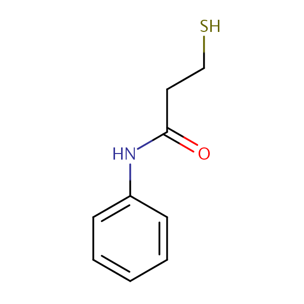 3-Mercapto-N-phenylpropionamide structural formula