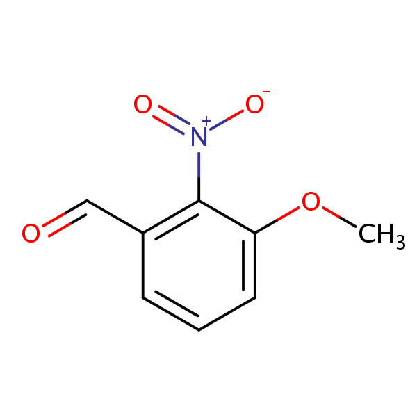 3-Methoxy-2-nitrobenzaldehyde structural formula