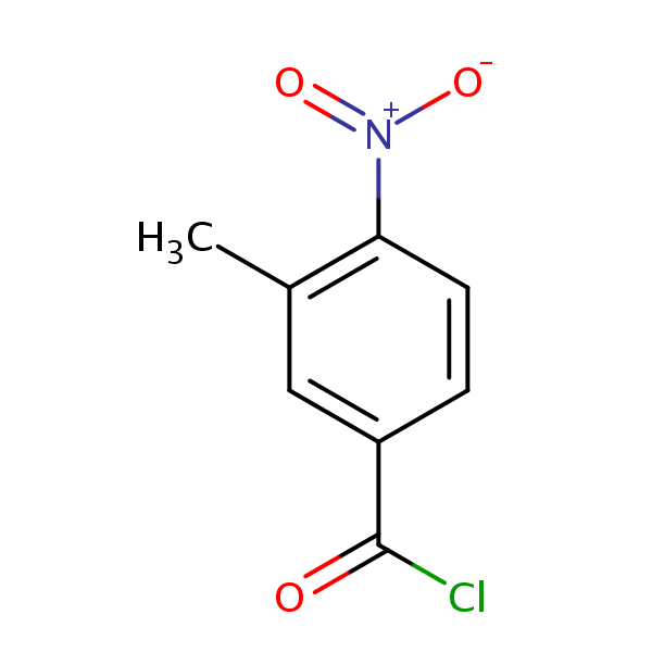 3-Methyl-4-nitrobenzoyl chloride structural formula