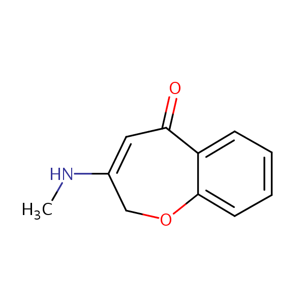 3-(Methylamino)-1-benzoxepin-5(2H)-one structural formula