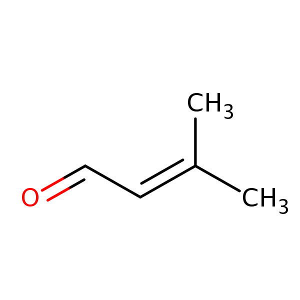 3-Methylbut-2-enal structural formula