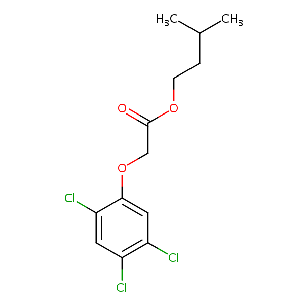 3-Methylbutyl (2,4,5-trichlorophenoxy)acetate structural formula