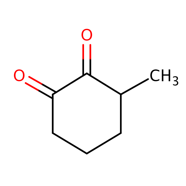 3-Methylcyclohexane-1,2-dione structural formula